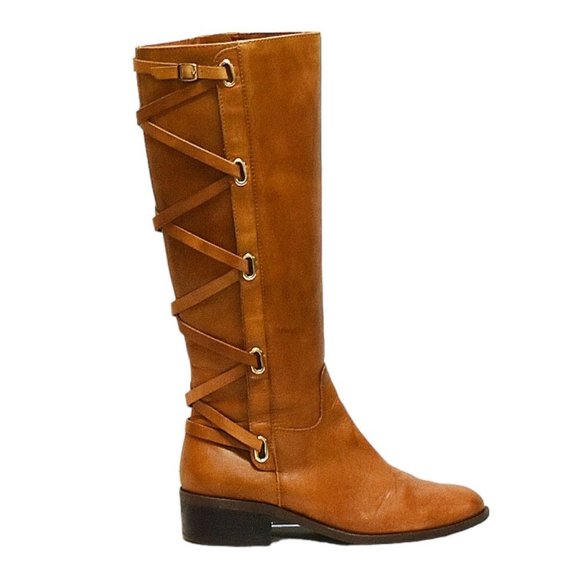 BCBGeneration  "Janiss" Tall Tan Leather Riding Boot - Picture 2 of 13